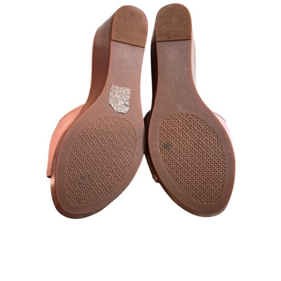 Tory Burch Women’s Wedge Slide Sandals – Size 6.5 – Light Pink Leather - Picture 4 of 6